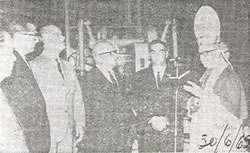 Monseñor Raspanti, e intendente Nanoia, de derecha a izquierda
